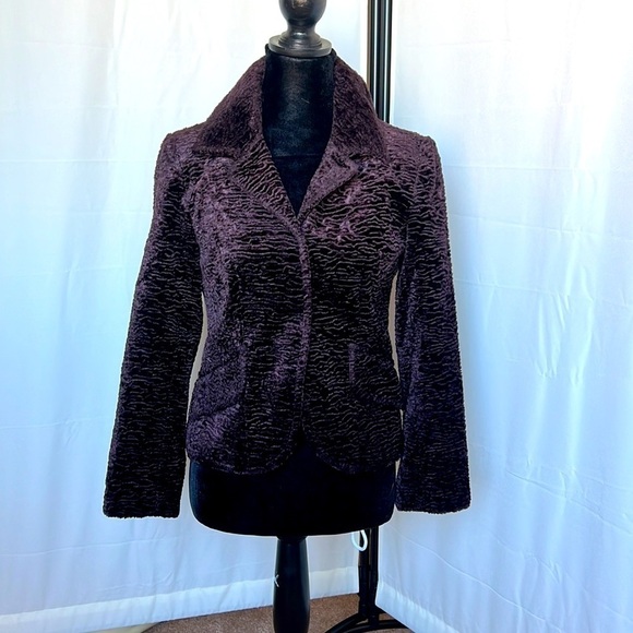 NANETTE LEPORE Brown Velvet Blazer Jacket Vintage Style - Picture 3 of 9